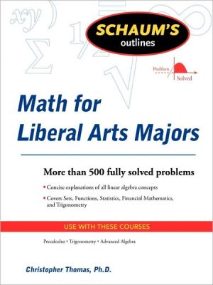 Book Schaum's Outline of Mathematics for Liberal Arts Majors (Schaum's Outlines) free