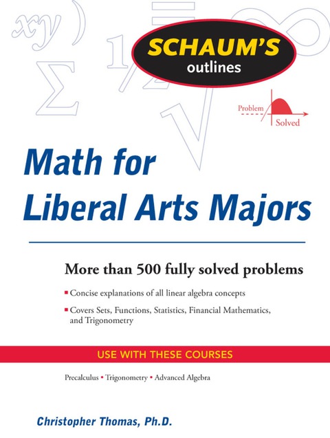 Book Schaum's Outline of Mathematics for Liberal Arts Majors (Schaum's Outlines) free