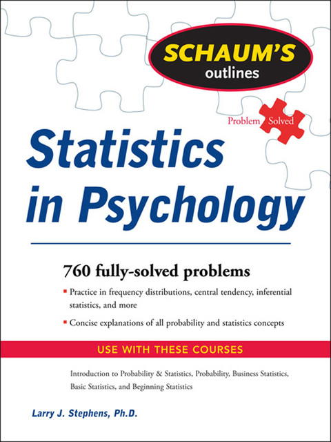Book Schaum's Outline of Statistics in Psychology (Schaum's Outlines) free