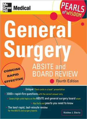Book General Surgery ABSITE and Board Review: Pearls of Wisdom, Fourth Edition free