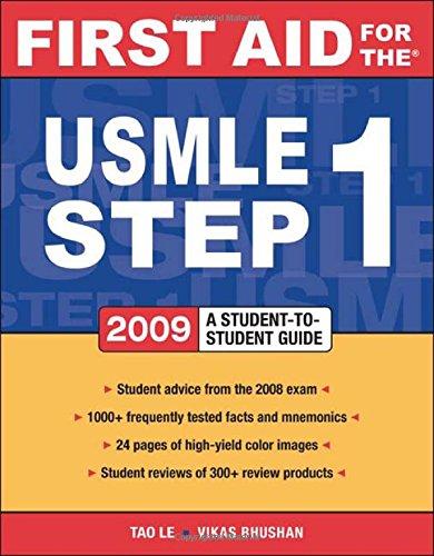 Book First Aid for the USMLE Step 1 2009: A Student to Student Guide (First Aid USMLE) free