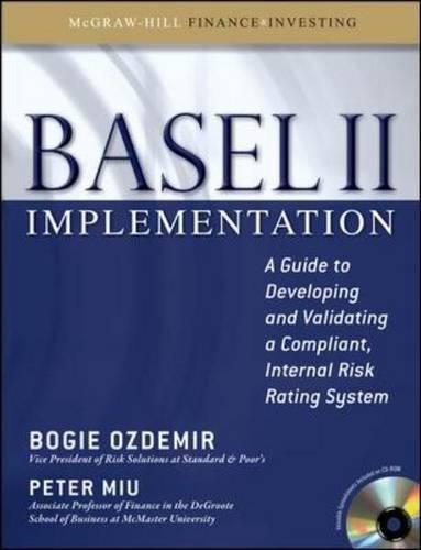 Book Basel Ii Implementation: A Guide To Developing And Validating A Compliant, Internal Risk Rating System free
