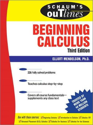 Book Schaum's Outline of Beginning Calculus free