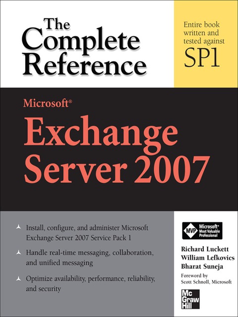 Book Microsoft Exchange Server 2007: The Complete Reference free