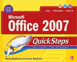 Book Microsoft Office 2007 QuickSteps free