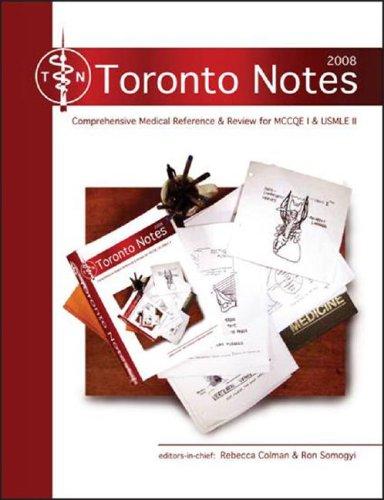 Book The Toronto Notes for Medical Students: 2008 free