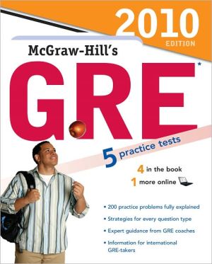 Book McGraw-Hill's GRE, 2010 Edition free