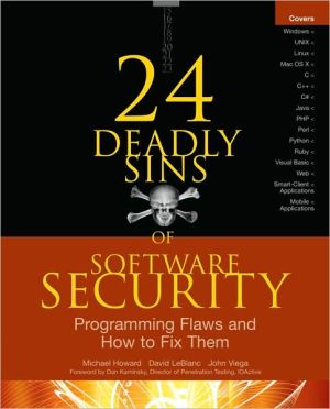 Book 24 Deadly Sins of Software Security: Programming Flaws and How to Fix Them free