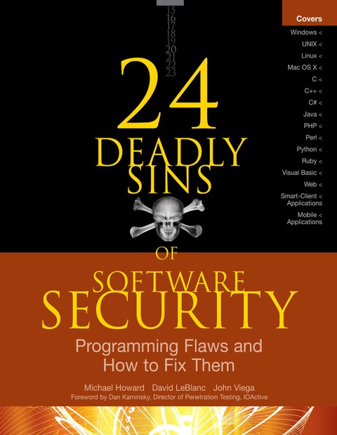 Book 24 Deadly Sins of Software Security: Programming Flaws and How to Fix Them free