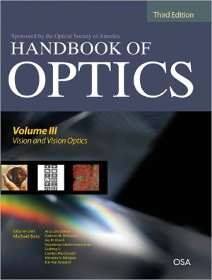 Book Handbook of Optics, Third Edition Volume III: Vision and Vision Optics(set) free