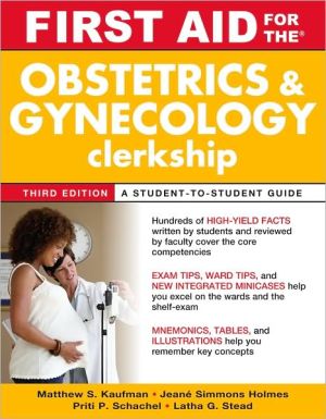 Book First Aid for the Obstetrics and Gynecology Clerkship, Third Edition (First Aid Series) free