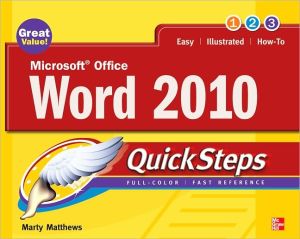 Book Microsoft Office Word 2010 QuickSteps free