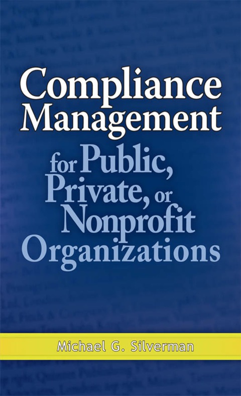 Book Compliance Management for Public, Private, or Non-Profit Organizations free