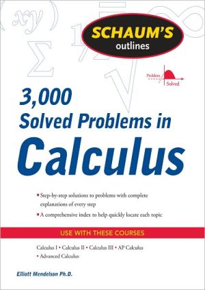 Book Schaum's 3,000 Solved Problems in Calculus (Schaum's Outlines) free