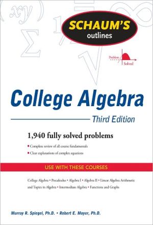 Book Schaum's Outline of College Algebra, Third Edition free