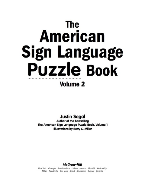 Book The American Sign Language Puzzle Book Volume 2 free