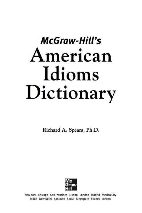 Book McGraw-Hill's Dictionary of American Idioms Dictionary (McGraw-Hill ESL References) free