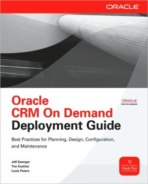 Book Oracle CRM On Demand Deployment Guide (Oracle Press) free