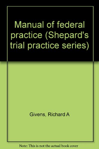 Book Manual of federal practice free