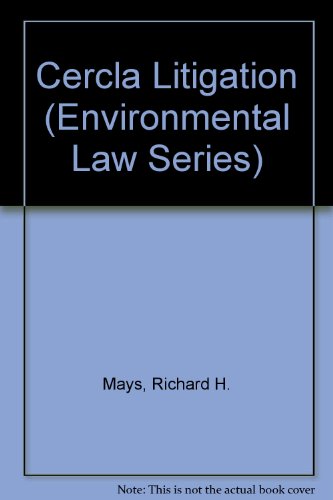 Book Cercla Litigation (environmental Law Series) free
