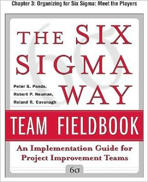 Book The Six Sigma Way Team Fieldbook, Chapter 3 - Organizing for Six Sigma Meet the Players free