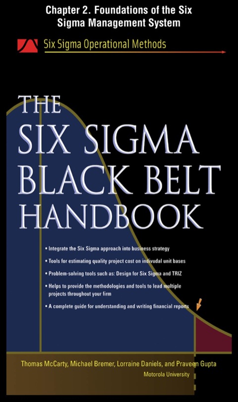 Book The Six Sigma Black Belt Handbook, Chapter 2 - Foundations of the Six Sigma Management System free