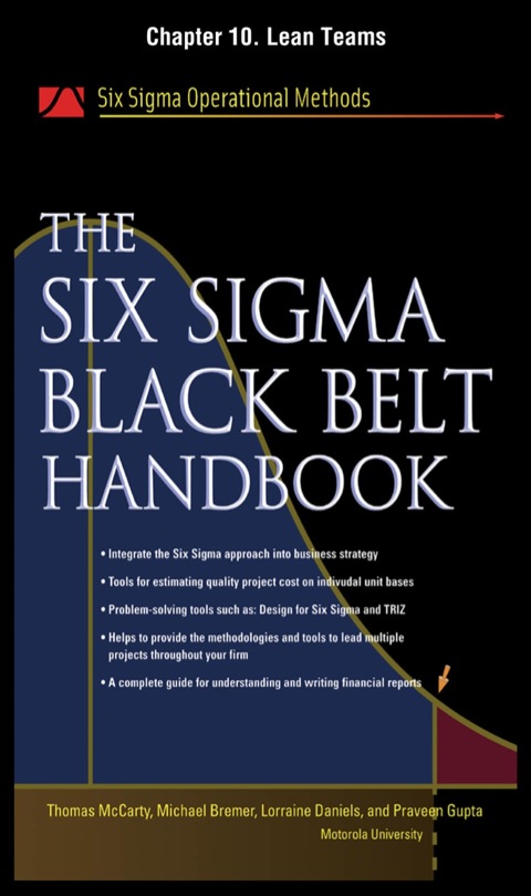 Book The Six Sigma Black Belt Handbook, Chapter 10 - Lean Teams free