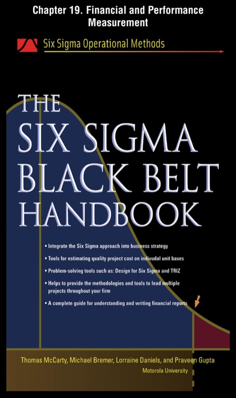 Book The Six Sigma Black Belt Handbook, Chapter 19 - Financial and Performance Measurement free