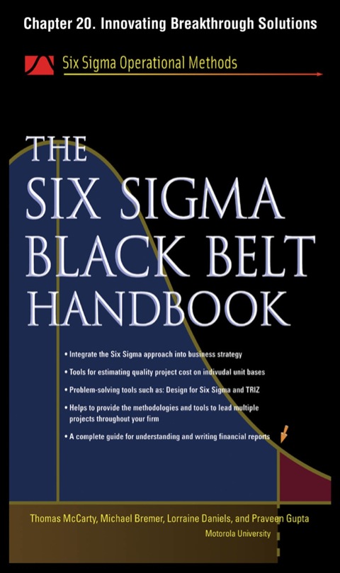 Book The Six Sigma Black Belt Handbook, Chapter 20 - Innovating Breakthrough Solutions free