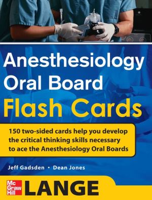 Book Anesthesiology Oral Board Flash Cards free