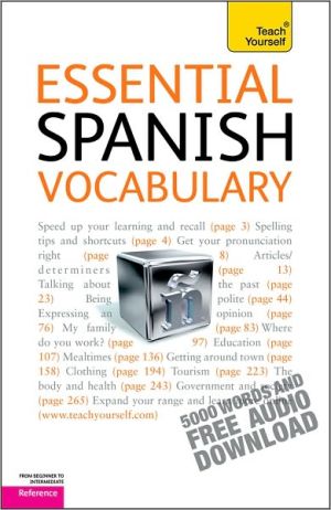 Book Essential Spanish Vocabulary: A Teach Yourself Guide free