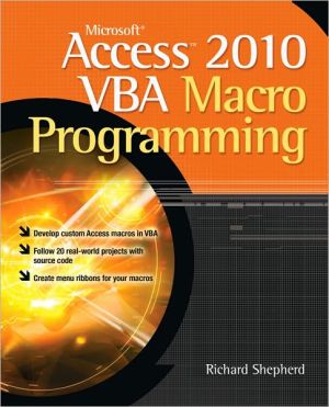 Book Microsoft Access 2010 VBA Macro Programming free