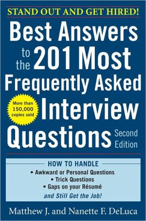 Book Best Answers to the 201 Most Frequently Asked Interview Questions, Second Edition free