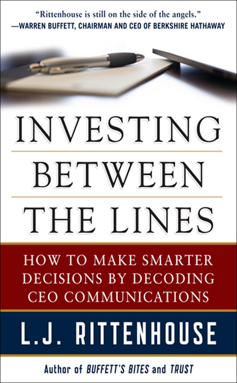 Book Investing Between the Lines: How to Make Smarter Decisions By Decoding CEO Communications free