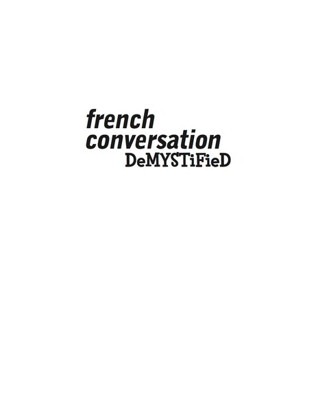 Book French Conversation Demystified free
