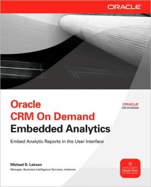 Book Oracle CRM On Demand Embedded Analytics (Oracle Press) free