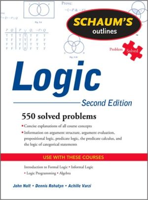 Book Schaum's Outline of Logic, Second Edition (Schaum's Outlines) free