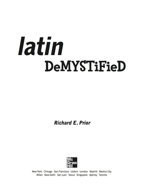 Book Latin Demystified: A Self Teaching Guide free