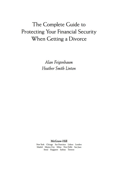 Book The Complete Guide to Protecting Your Financial Security When Getting a Divorce free