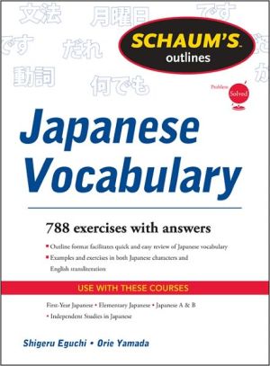 Book Schaum's Outline of Japanese Vocabulary (Schaum's Outlines) free