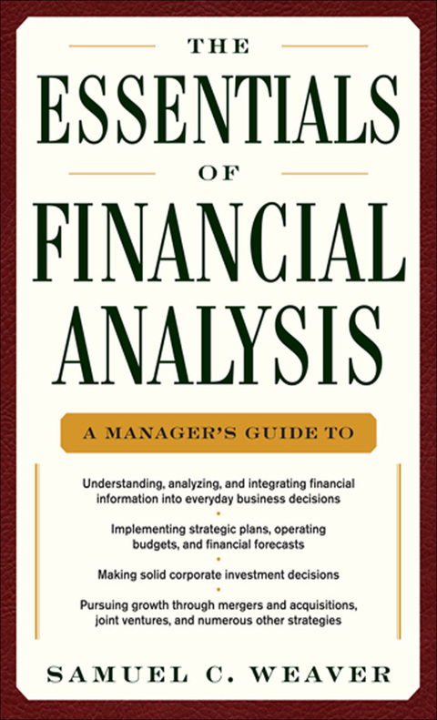 Book The Essentials of Financial Analysis free