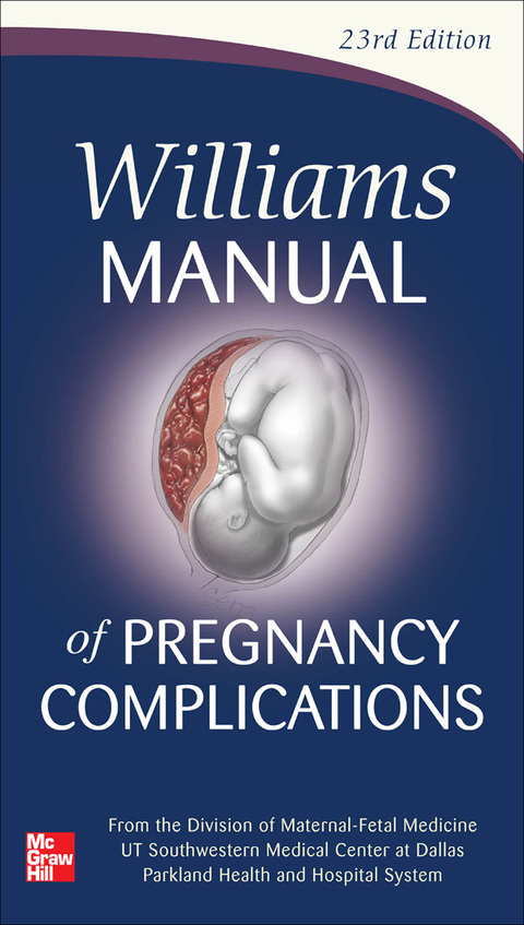 Book Williams Manual of Pregnancy Complications free