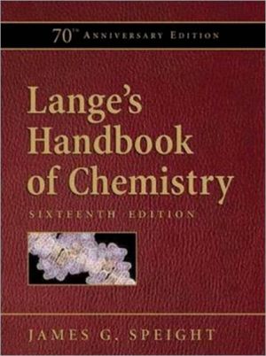 Book Lange's Handbook of Chemistry, 70th Anniversary Edition free