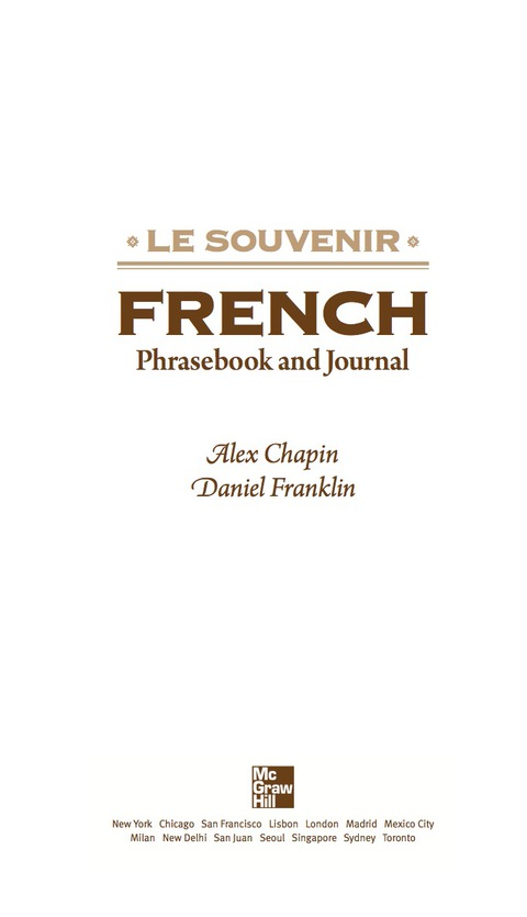 Book Le souvenir French Phrasebook and Journal (Il Souvenir) free