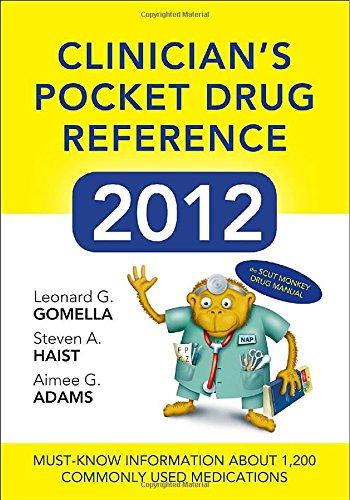 Book Clinicians Pocket Drug Reference 2012 free