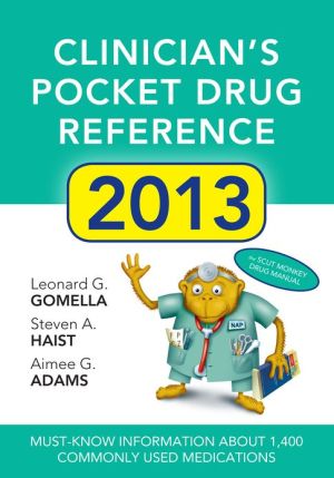 Book Clinicians Pocket Drug Reference 2013 free
