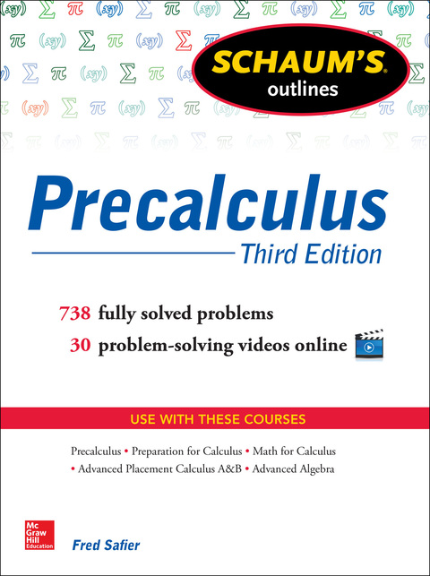 Book Schaum's Outline of Precalculus, 3rd Edition: 738 Solved Problems + 30 Videos (Schaum's Outlines) free