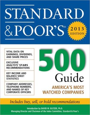 Book Standard & Poors 500 Guide 2013 free