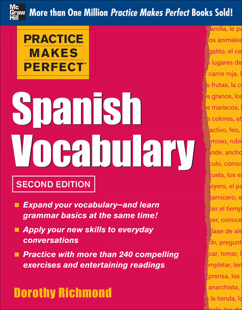 Book Practice Makes Perfect: Spanish Vocabulary, 2nd Edition: With 240 Exercises + Free Flashcard App free