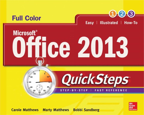 Book Microsoft® Office 2013 QuickSteps free